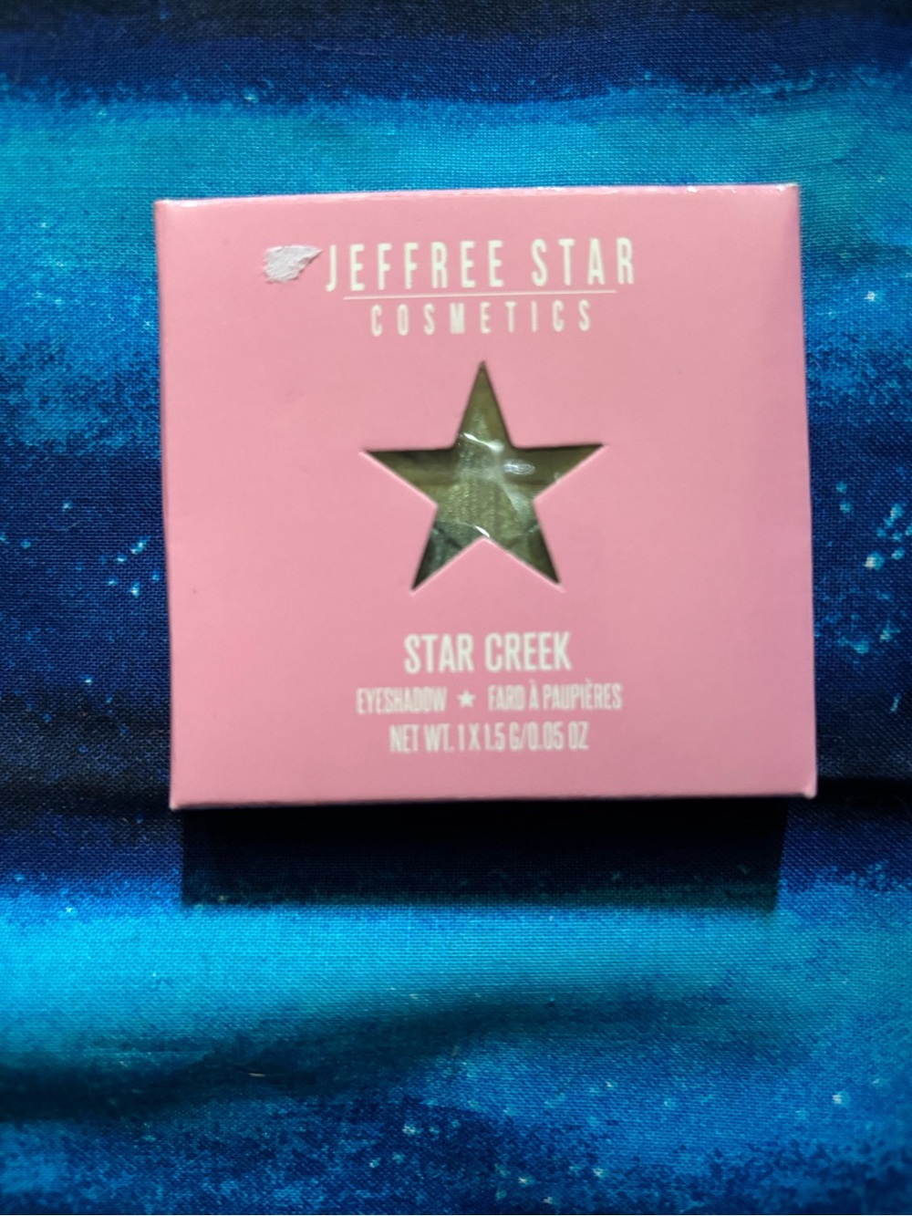 Jeffree Star Star Creek Eyeshadow - Pink Packaging with Green Shadow